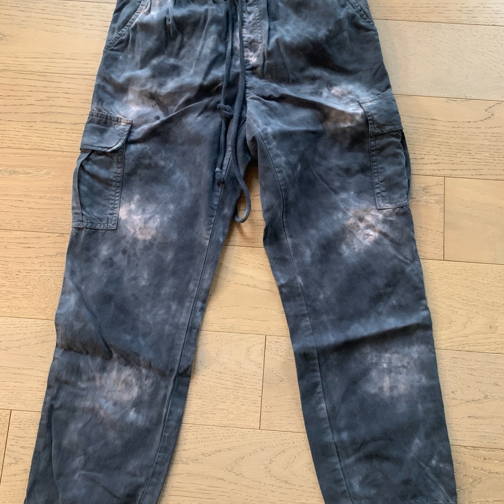 Sanctuary x Anthropologie Women’s Gray Tie-Dye Cargo Pants